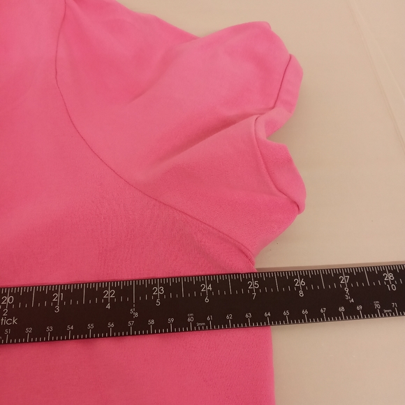 22/24W PINK L.a. blues perfect fit stretch FLAT sequins v neck detail collar top - Picture 8 of 9
